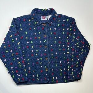 Vintage 1990s Quilted Denim Jacket